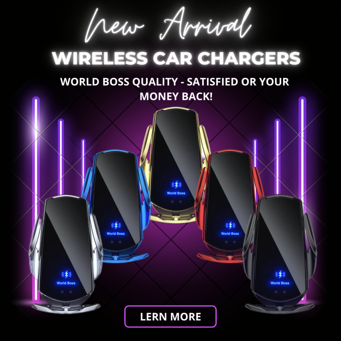 WBG Wireless Automatic IR Car Fast Charger and Holder - Image 1
