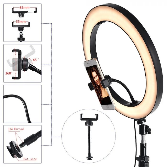 10 Inch LED Ring Light with Tripod - Image 2