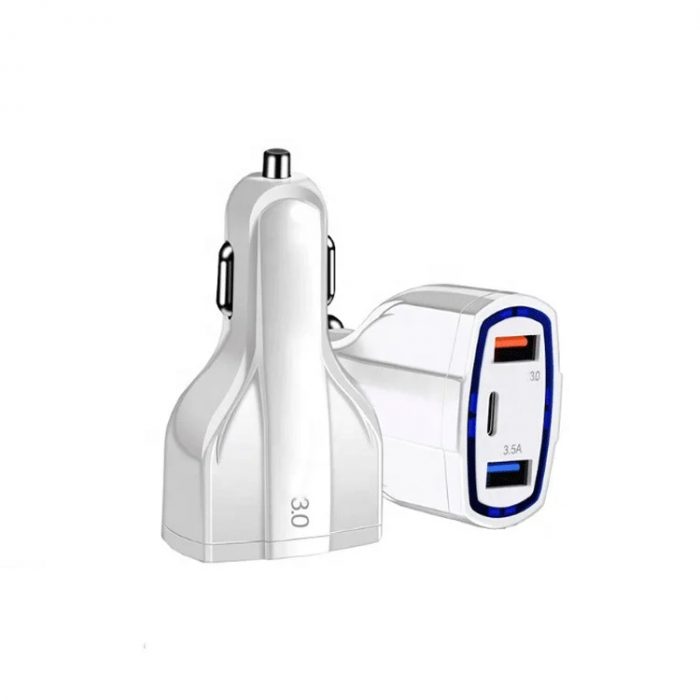 3 in 1 Car Fast Charger Adapter - Image 2