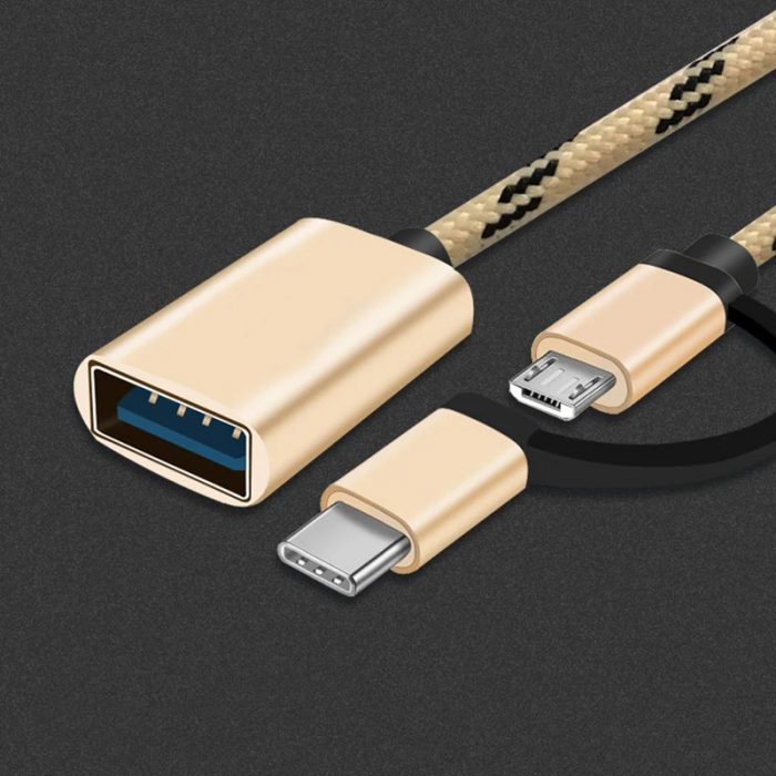 3 in 1 USB C to Micro USB to USB A 3.0 Female - Image 3