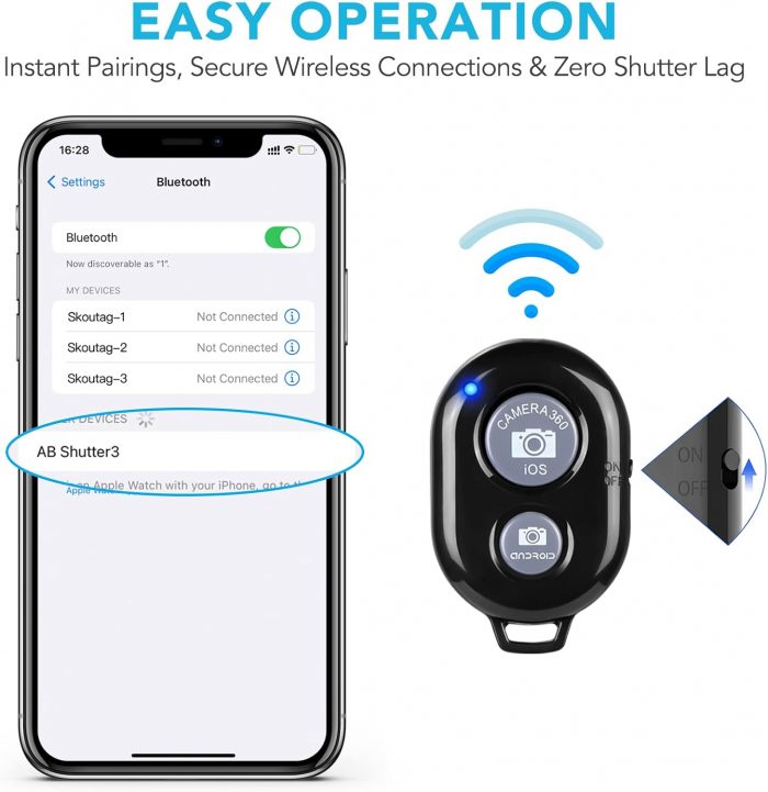 Wireless Bluetooth Remote – clicker for iPhone, iPad and android devices - Image 4
