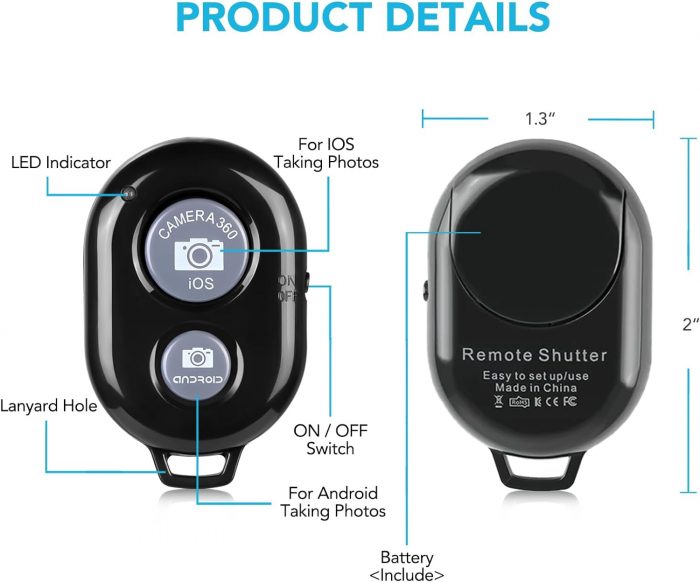 Wireless Bluetooth Remote – clicker for iPhone, iPad and android devices - Image 5