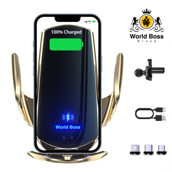 WBG Wireless Automatic IR Car Fast Charger and Holder - Image 7