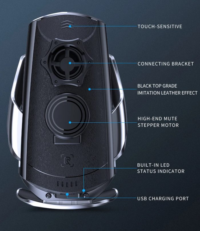 WBG Wireless Automatic IR Car Fast Charger and Holder - Image 8