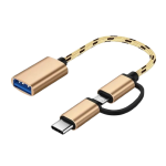 3 in 1 USB C to Micro USB to USB A 3.0 Female