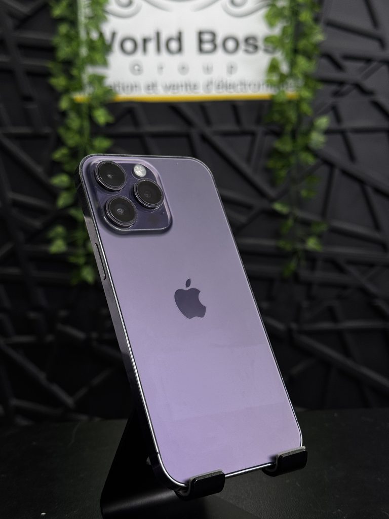 Purple iPhone with repaired rear glass after WBG repair